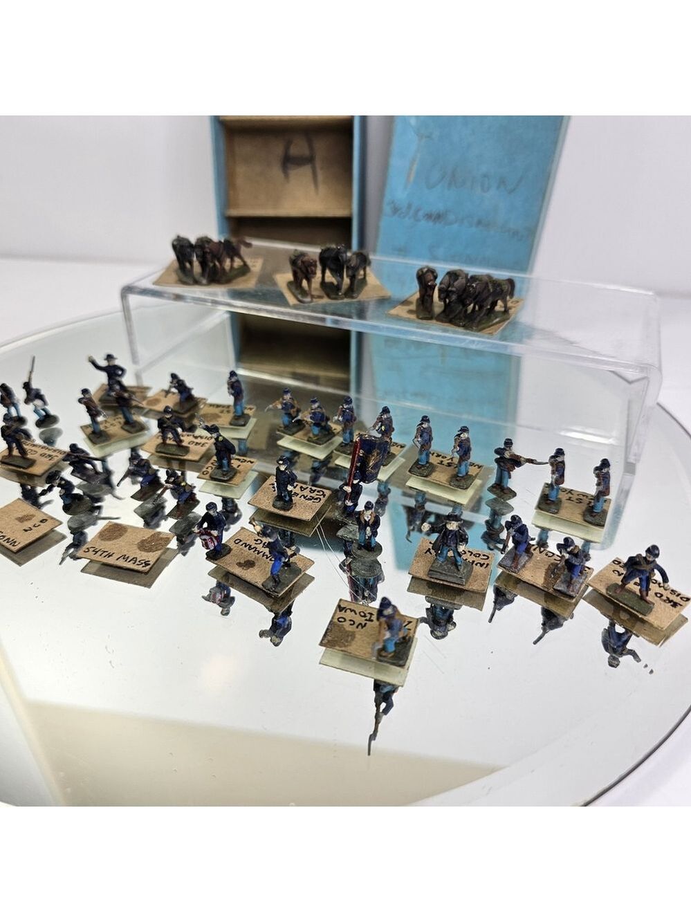 Lead Calvary & Soldiers Infantry Union Miniatures Military Army Painted Vintage